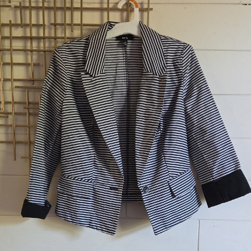 BCX Monochrome Striped Jacket